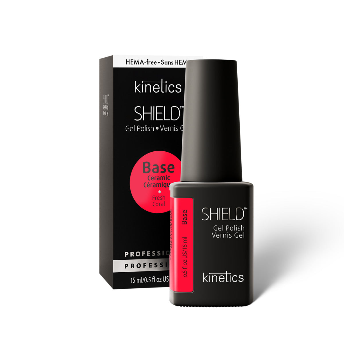 Vernis semi permanent Kinetics Shield SHIELD CERAMIC BASE FRESH CORAL 920 – Nahla Beauty Tunisie